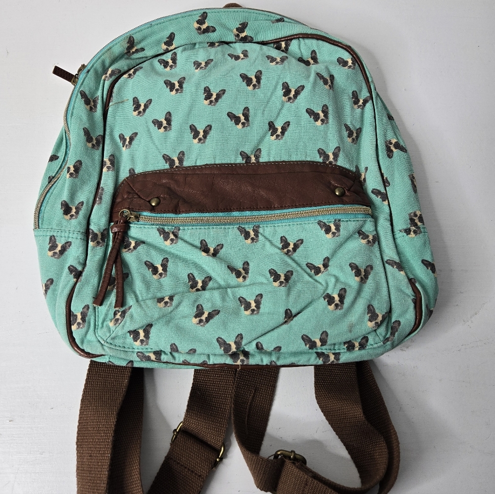 French Bulldog Print Backpack